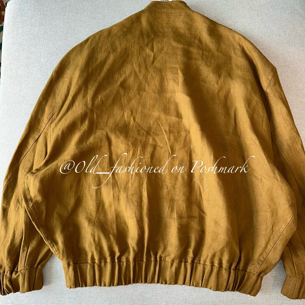 ZARA 100% Linen Bomber Jacket - Picture 9 of 9
